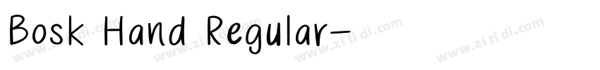 Bosk Hand Regular字体转换